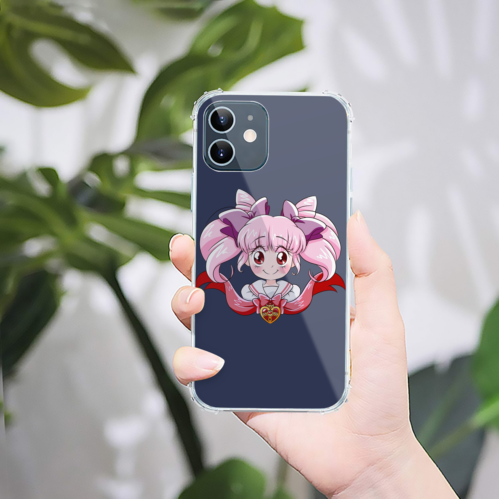 （画像用） 美少女戦士セーラームーン ちびうさ Sailor Moon Chibiusa Tsukino Usagi Small Lady Serenity 【iPhone 12シリーズ対応】透明スマホケース（クリアソフトケース）